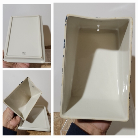 LRG HAXBY ENGLAND COVERED PORCELAIN CHEESE WEDGE Container - Picture 3 of 4